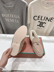 LP 25S SUMMER CHARMS WALK LOAFERS IN WARM TAUPE SUEDE AND FLEECE