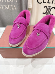 LP 25S SUMMER CHARMS WALK LOAFERS IN FUCHSIA SUEDE AND FLEECE