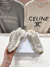 DIOR CHRONO SNEAKER 25S IN CREAM WHITE LAMBSKIN AND MESH FABRIC STYLE 8