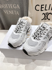 DIOR CHRONO SNEAKER 25S IN WHITE LAMBSKIN AND MESH FABRIC STYLE 7