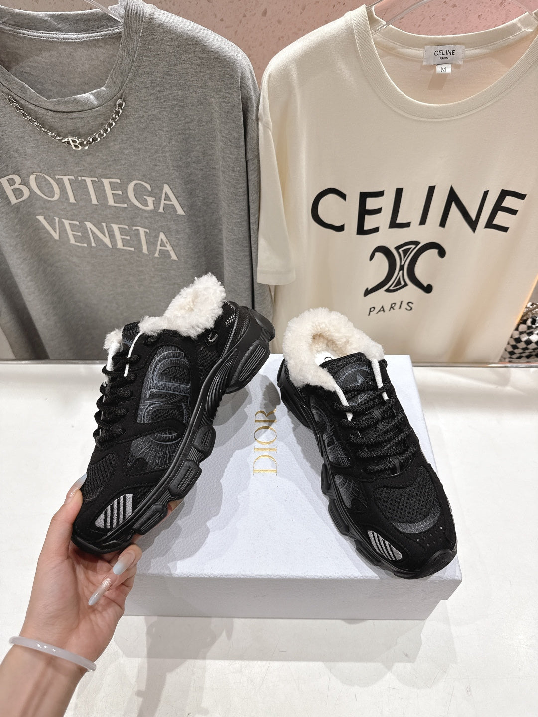 DIOR CHRONO SNEAKER 25S IN BLACK SUEDE AND MESH FABRIC STYLE 6