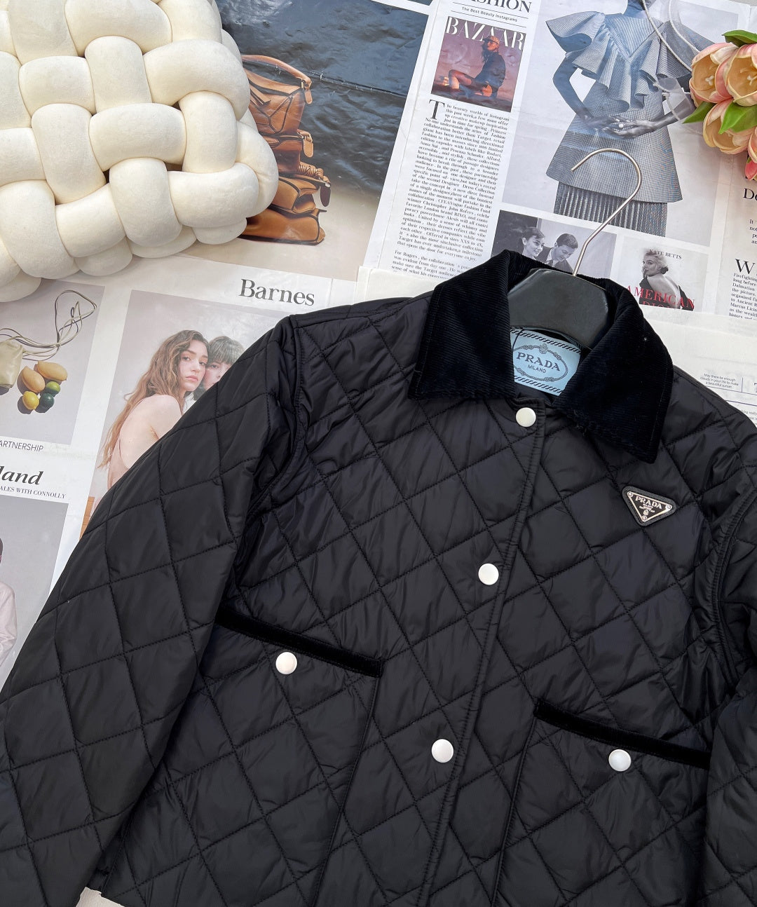 PRADA 25S LIGHTWEIGHT COTTON COLLARED JACKET 365