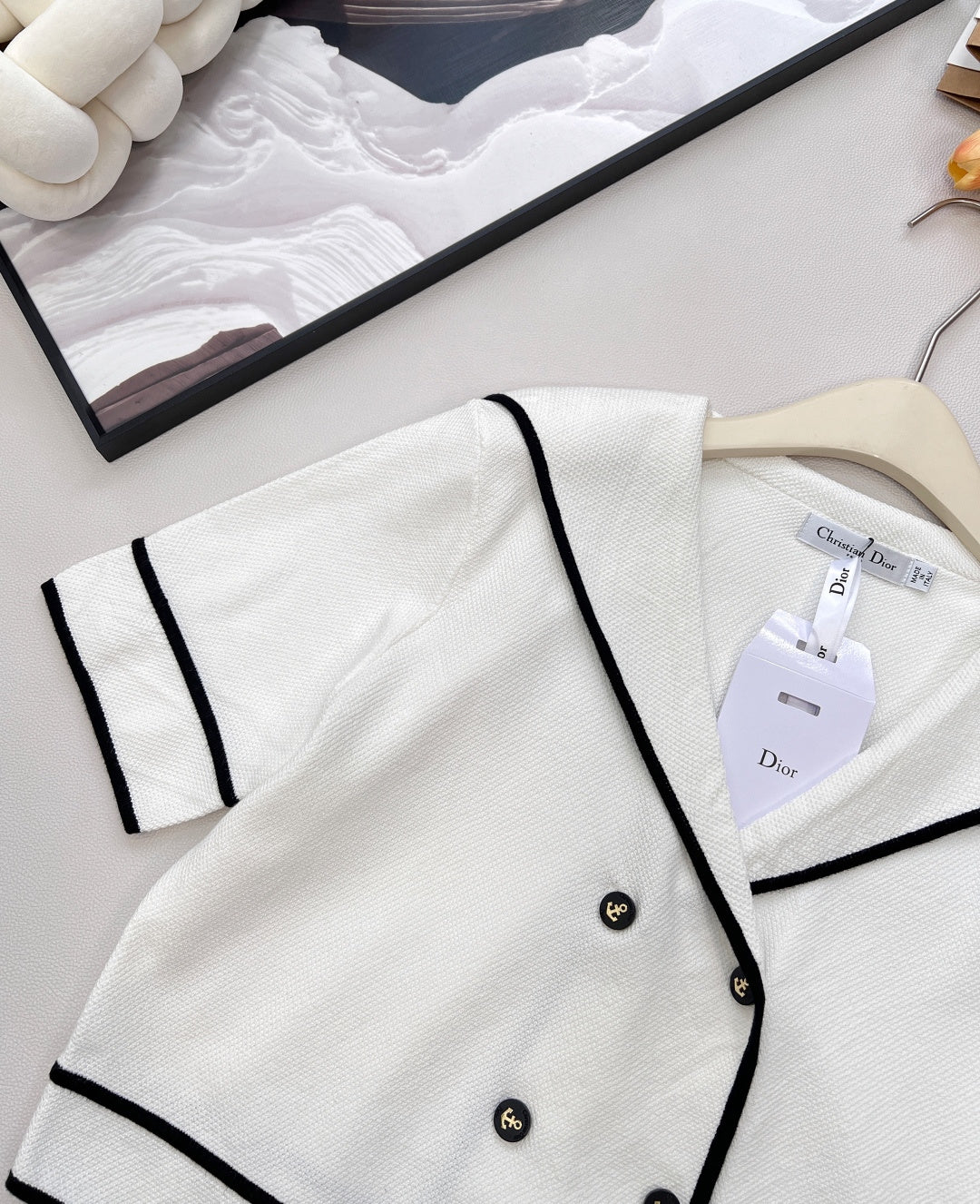 DIOR 25S CROPPED KNIT JACKET 833