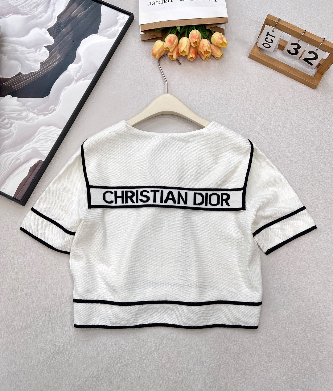 DIOR 25S CROPPED KNIT JACKET 833