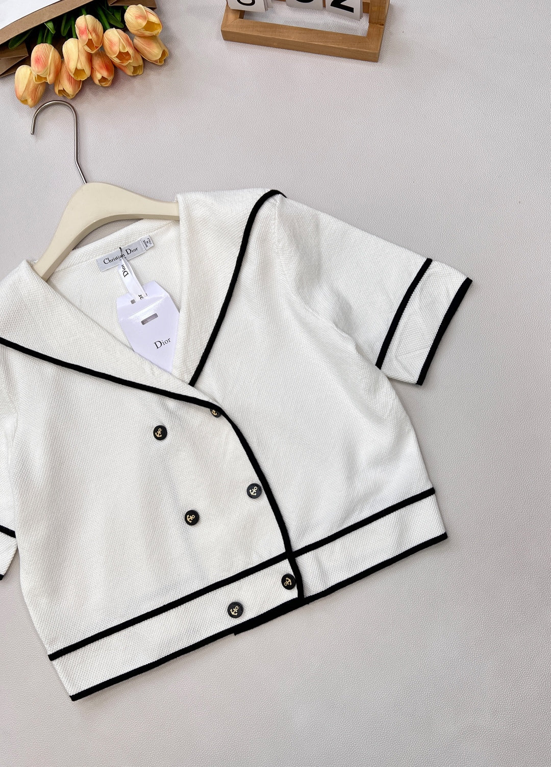 DIOR 25S CROPPED KNIT JACKET 833