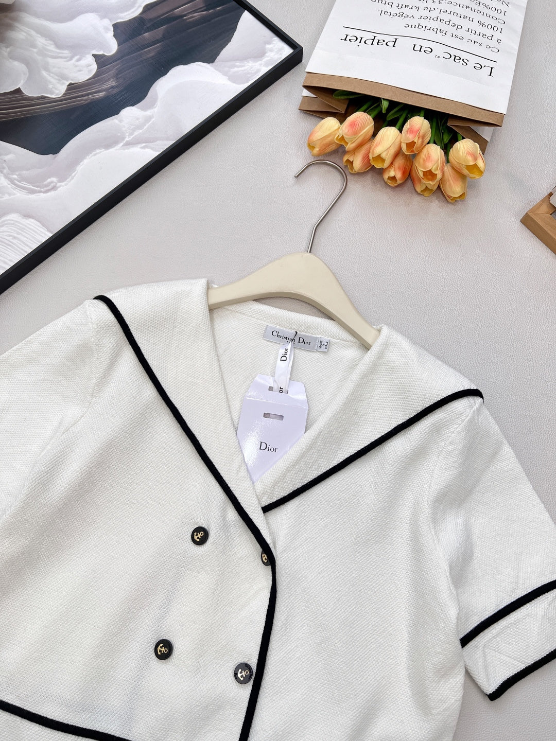 DIOR 25S CROPPED KNIT JACKET 833