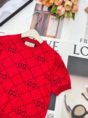 GUCCI SHORT-SLEEVE KNIT TOP STYLE 24