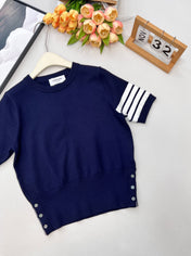 THOM SHORT-SLEEVE KNIT TOP 838133