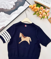 THOM SHORT-SLEEVE KNIT TOP 838133