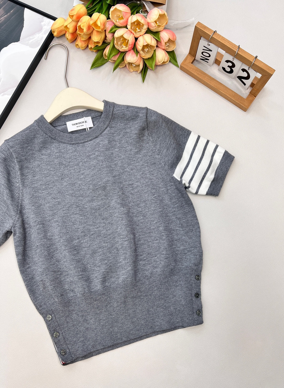 THOM SHORT-SLEEVE KNIT TOP 838140