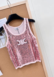 CELINE 26S SEQUIN KNIT TANK TOP 141