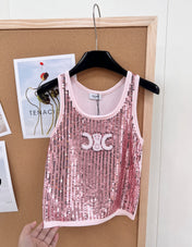 CELINE 26S SEQUIN KNIT TANK TOP 141