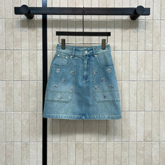 LV 25S DENIM MINI SKIRT 2877