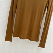 Loewe Long-sleeve T-shirt Olive Brown Lyocell