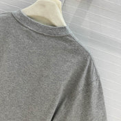 Gucci 25 Printed Long-sleeved T-shirt Gray Cotton