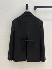 Loewe Striped Suit Jacket Black Cotton