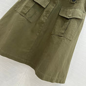 PRADA MOSS GREEN A-LINE SKIRT 264360