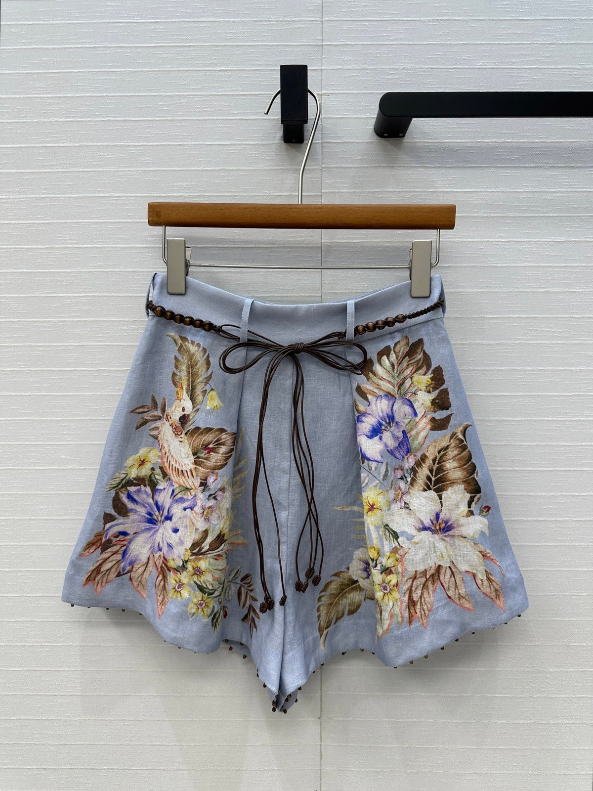 ZIMMER LAVENDER GRAY PATTERNED SHORTS 264427