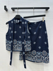 MIUMIU SLEEVELESS TOP AND SKIRT SET 264444