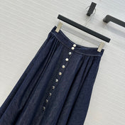 DIOR LONG BLUE DENIM SKIRT 268159