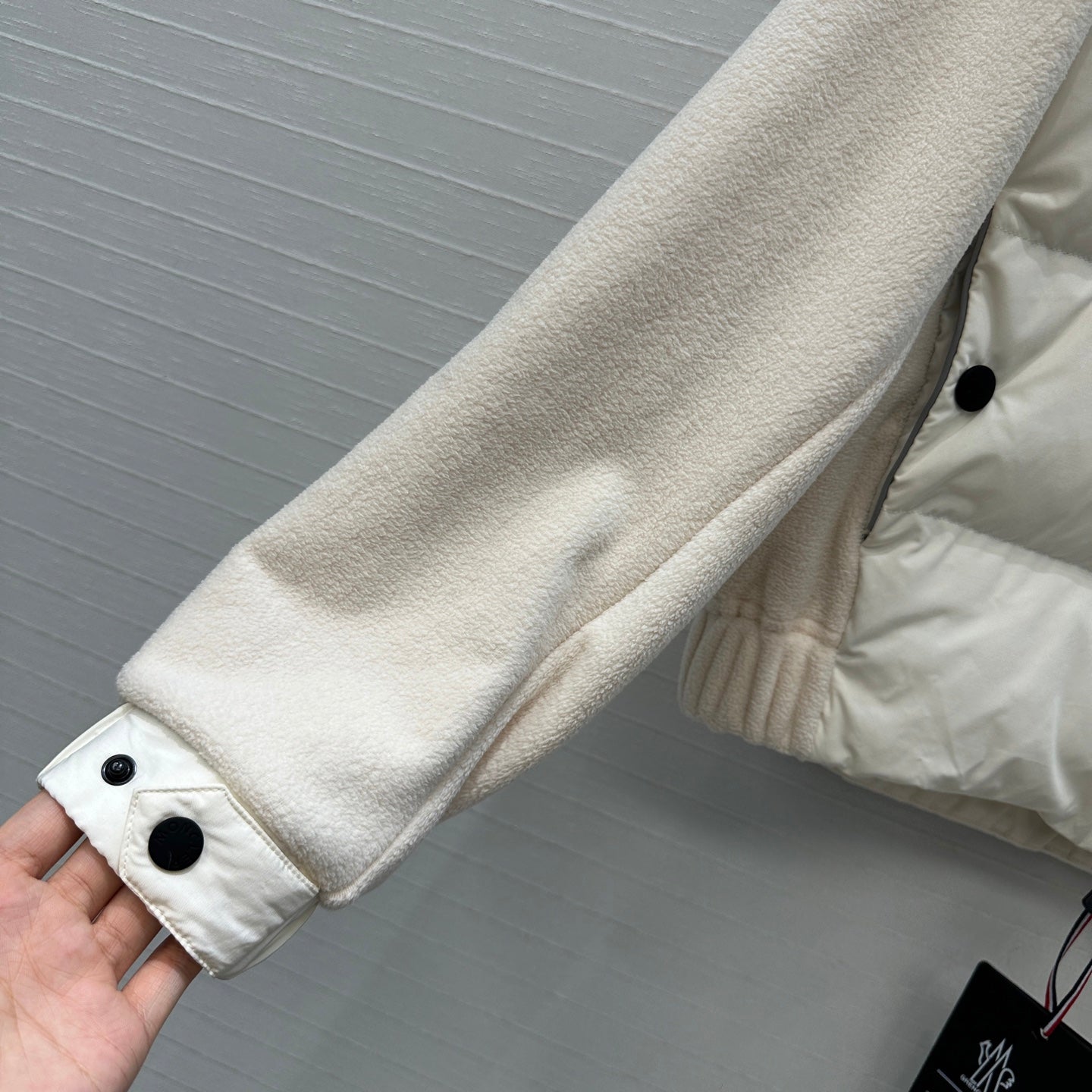 MONCLER 25S SHEARLING AND DOWN JACKET 233