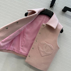 CHANEL 25S KNIT VEST WITH TWO HEART-SHAPED POCKETS 346