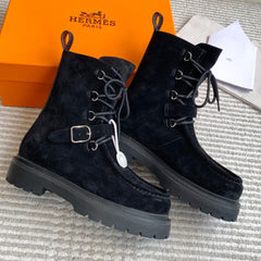 HM 25S ANKLE BOOTS IN BLACK SUEDE