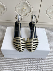 CELINE 26S CLEA TRIOMPHE GLADIATOR HEEL SANDALS 60 MM IN CHAMPAGNE GOLD LAMBSKIN