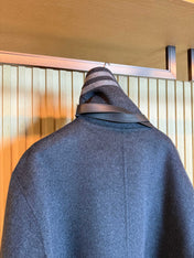 HERMES 25S LONG STAND-COLLAR CASHMERE COAT 317