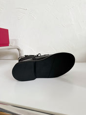 VIV' RANGERS STRASS BUCKLE BOOTS IN BLACK FABRICS