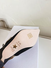 J'ADIOR SLINGBACK PUMP BLACK TECHNICAL FABRIC 65 MM