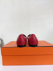 KIARA FLAT PUMP IN RUBY RED CALFSKIN