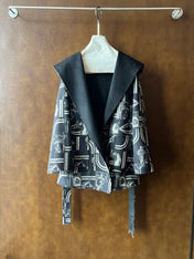 HERMES 25S REVERSIBLE LONG HOODED COAT 047