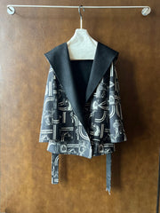 HERMES 25S REVERSIBLE LONG HOODED COAT 047