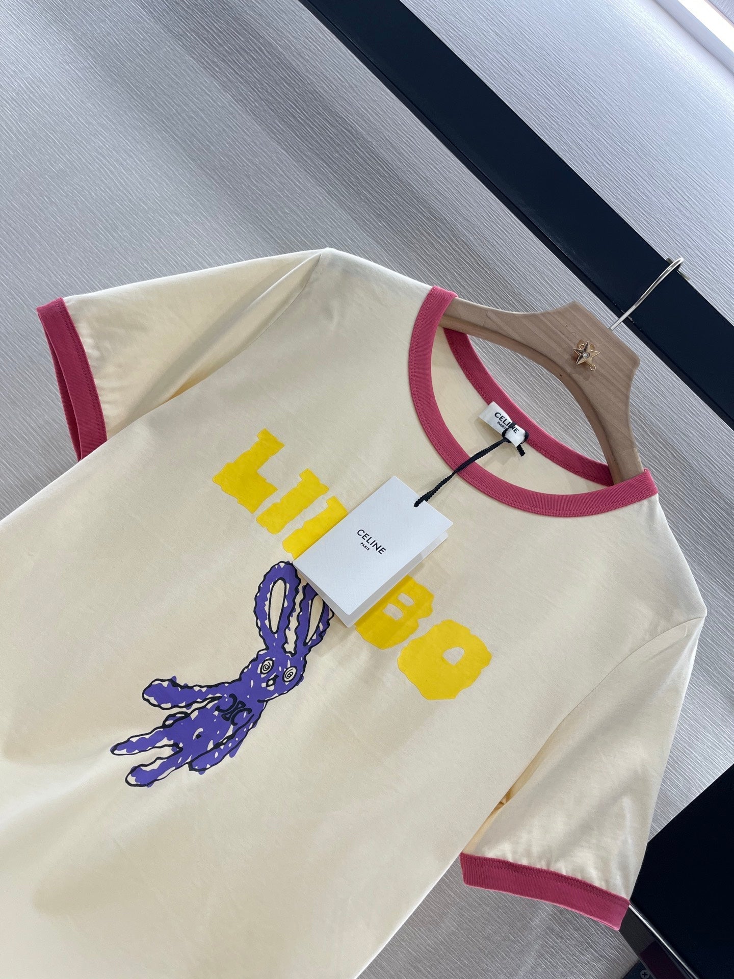 CELINE CARTOON BUNNY PRINT T-SHIRT 274681