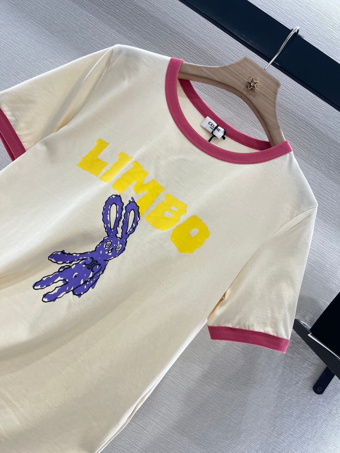 CELINE CARTOON BUNNY PRINT T-SHIRT 274681