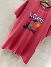 CELINE ROUND-NECK PRINTED T-SHIRT 274670