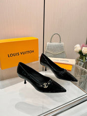 6AM HIGH HEELS 55 MM IN BLACK PATENT LAMBSKIN
