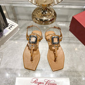 VIV' BY THE SEA SANDALS IN CINNAMON BROWN CALFSKIN