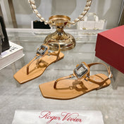 VIV' BY THE SEA SANDALS IN CINNAMON BROWN CALFSKIN