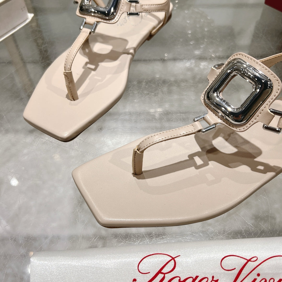 VIV' BY THE SEA SANDALS IN BEIGE CALFSKIN