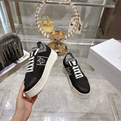 CD STAR SNEAKER 4CM IN BLACK AND WHITE MESH FABRIC