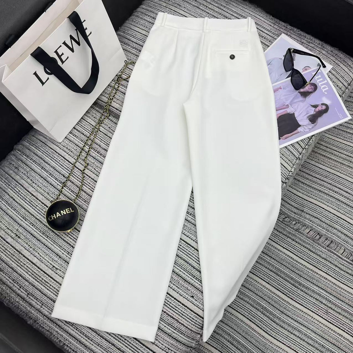 LOEWE STRAIGHT-LEG PANTS WITH EMBROIDERED LOGO 274391
