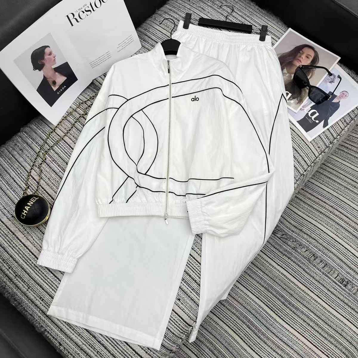 ALO JACKET & STRAIGHT-LEG PANTS SET STYLE 93