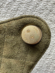 CHANEL 25S HOBO BAG 30 IN MOSS GREEN SUEDE WITH GOLD HARDWARE