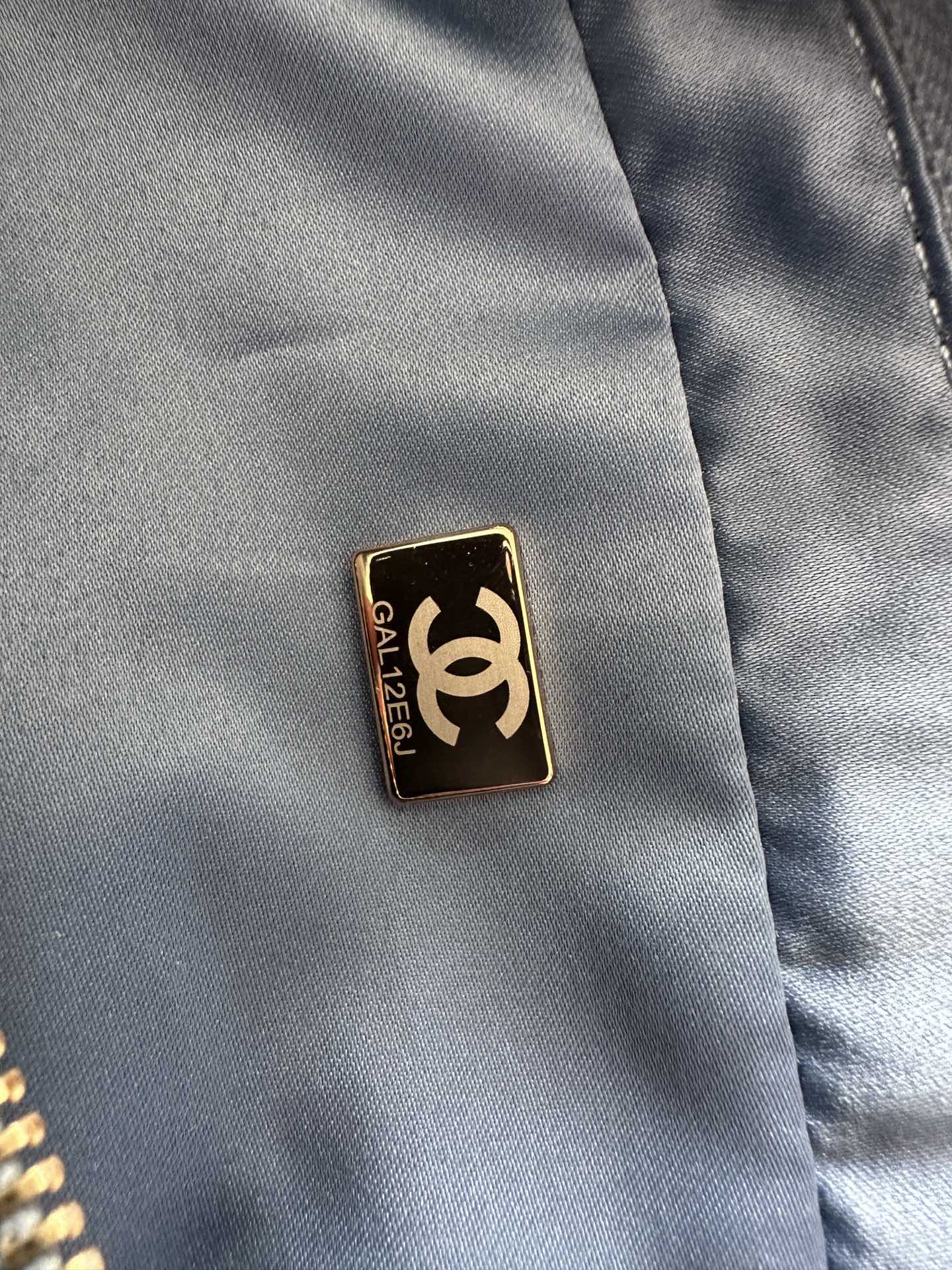 CHANEL 25S HOBO BAG 38 IN BLUE DENIM WITH GOLD HARDWARE