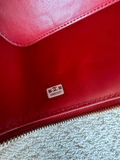 CHANEL 25S VANITY BAG 17 IN RED CAVIAR LEATHER WITH GOLD HARDWARE