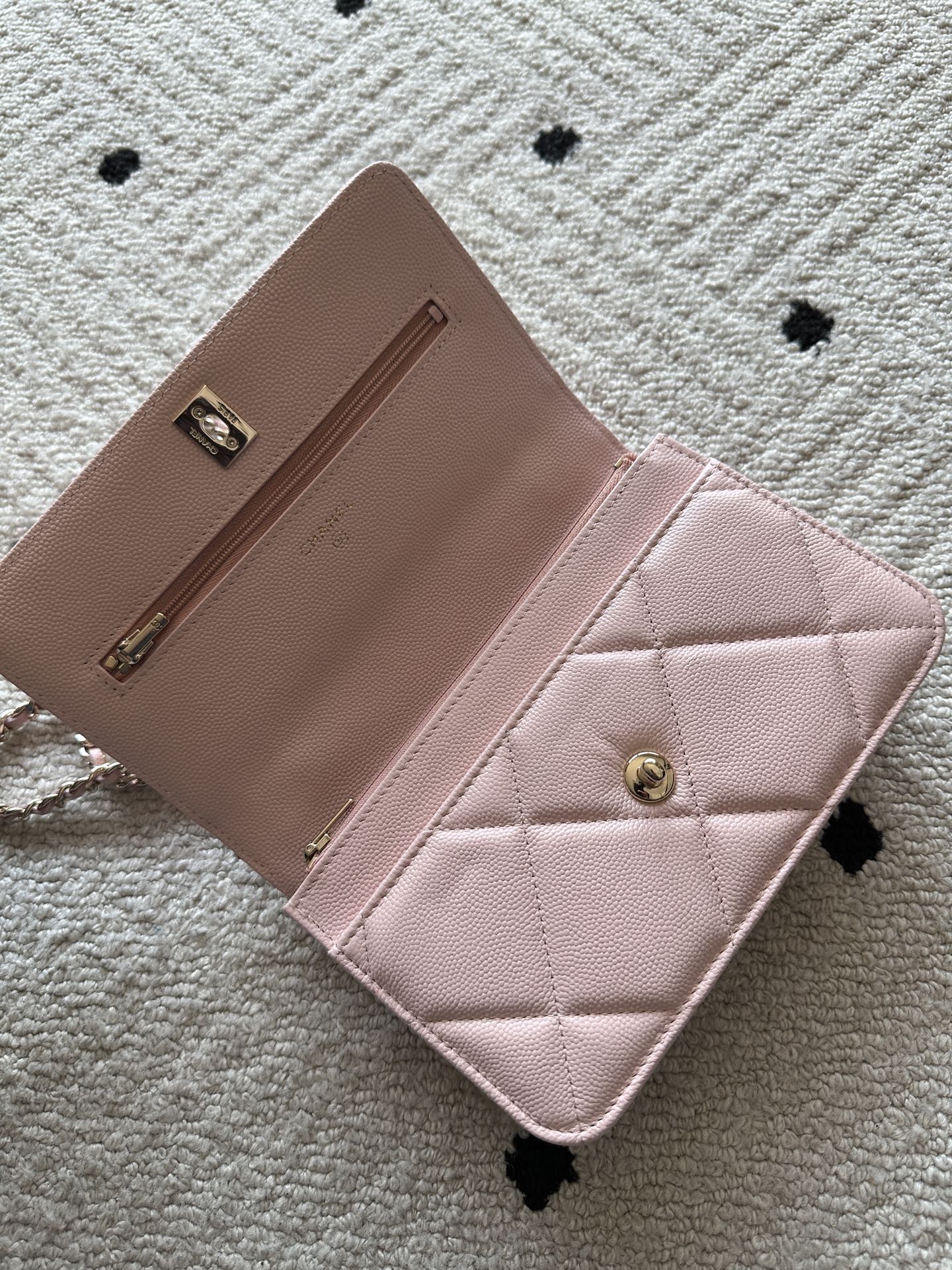 CHANEL 25S MINI FLAP BAG 19 IN LIGHT PINK CAVIAR LEATHER
