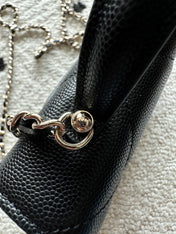CHANEL 25S MINI FLAP BAG 19 IN BLACK CAVIAR LEATHER