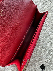 CHANEL 25S MINI FLAP BAG 19 IN RED CAVIAR LEATHER